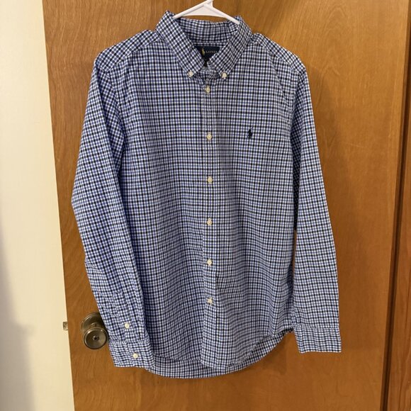 Polo Ralph Lauren Other - Boys X Large (18-20) Ralph Lauren Polo Button Down Long Sleeve Navy Check EUC